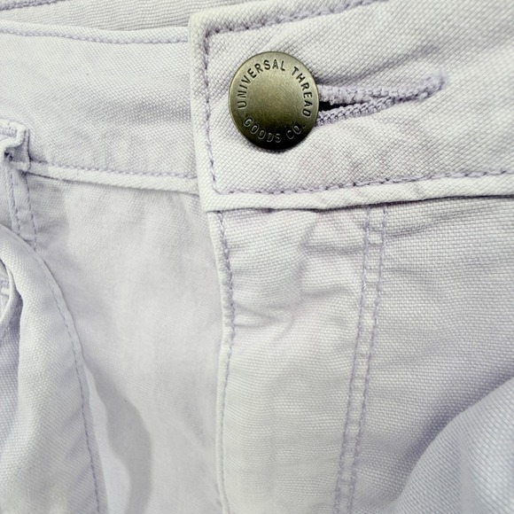Universal Thread Lavender Purple Pants Utility Crop Belted Women's Sz 2 - Picture 3 of 14